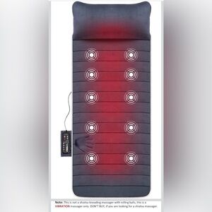 Vibrating and heated Massage Mat with Remote